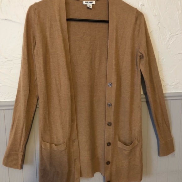 old navy camel cardigan